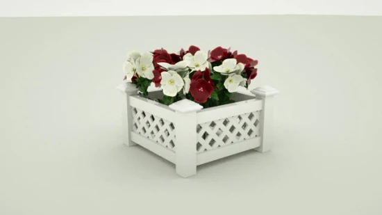 Facile à assembler PVC carré en plastique blanc plantation de légumes fleur rectangulaire surélevé boîte de jardin urbain jardinières boîtes extérieures